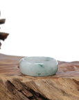 Baikalla Jewelry Jadeite Jade Bangle Bracelet Genuine Burmese Blue-green Jadeite Jade Men's Band Ring