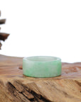 Baikalla Jewelry Jadeite Jade Bangle Bracelet Baikalla Genuine Burmese Green Jadeite Jade Bend Men's Ring