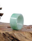 Baikalla Jewelry Jadeite Jade Bangle Bracelet Baikalla Genuine Burmese Green Jadeite Jade Bend Men's Ring