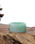 Baikalla Jewelry Jadeite Jade Bangle Bracelet Baikalla Genuine Burmese Green Jadeite Jade Bend Men's Ring