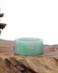 Baikalla Jewelry Jadeite Jade Bangle Bracelet Baikalla Genuine Burmese Green Jadeite Jade Bend Men's Ring