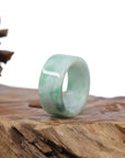 Baikalla Jewelry Jadeite Jade Bangle Bracelet Natural Burmese Green Jadeite Jade Bend Men's Ring