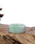 Baikalla Jewelry Jadeite Jade Bangle Bracelet Natural Burmese Green Jadeite Jade Bend Men's Ring