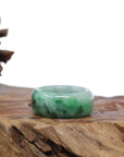 Baikalla Jewelry Jadeite Jade Bangle Bracelet Natural Burmese Green Jadeite Jade Bend Men's Ring