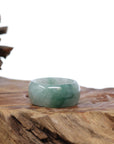 Baikalla Jewelry Jadeite Jade Bangle Bracelet Genuine Burmese Blue-green Jadeite Jade Men's Band Ring