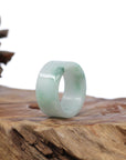 Baikalla Jewelry Jadeite Jade Bangle Bracelet Genuine Burmese Blue-green Jadeite Jade Men's Band Ring