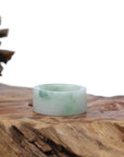 Baikalla Jewelry Jadeite Jade Bangle Bracelet Genuine Burmese Blue-green Jadeite Jade Men's Band Ring