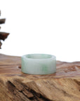 Baikalla Jewelry Jadeite Jade Bangle Bracelet Genuine Burmese Blue-green Jadeite Jade Men's Band Ring