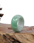 Baikalla Jewelry Jadeite Jade Bangle Bracelet Natural Burmese Green Jadeite Jade Bend Men's Ring