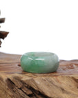 Baikalla Jewelry Jadeite Jade Bangle Bracelet Natural Burmese Green Jadeite Jade Bend Men's Ring