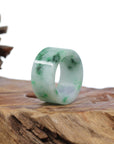 Baikalla Jewelry Jadeite Jade Bangle Bracelet Genuine Burmese Blue-green Jadeite Jade Men's Band Ring