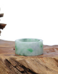 Baikalla Jewelry Jadeite Jade Bangle Bracelet Genuine Burmese Blue-green Jadeite Jade Men's Band Ring