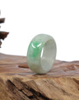 Baikalla Jewelry Jadeite Jade Bangle Bracelet Natural Burmese Green Jadeite Jade Bend Men's Ring