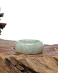 Baikalla Jewelry Jadeite Jade Bangle Bracelet Natural Burmese Green Jadeite Jade Bend Men's Ring