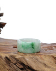 Baikalla Jewelry Jadeite Jade Bangle Bracelet Natural Burmese Green Jadeite Jade Bend Men's Ring