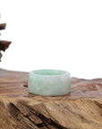 Baikalla Jewelry Jadeite Jade Bangle Bracelet Natural Burmese Green Jadeite Jade Bend Men's Ring