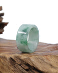 Baikalla Jewelry Jadeite Jade Bangle Bracelet Natural Burmese Green Jadeite Jade Bend Men's Ring