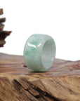 Baikalla Jewelry Jadeite Jade Bangle Bracelet Natural Burmese Green Jadeite Jade Bend Men's Ring