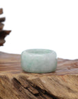 Baikalla Jewelry Jadeite Jade Bangle Bracelet Natural Burmese Green Jadeite Jade Bend Men's Ring