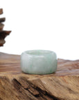 Baikalla Jewelry Jadeite Jade Bangle Bracelet Natural Burmese Green Jadeite Jade Bend Men's Ring