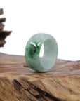 Baikalla Jewelry Jadeite Jade Bangle Bracelet Natural Burmese Green Jadeite Jade Bend Men's Ring