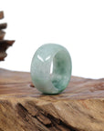 Baikalla Jewelry Jadeite Jade Bangle Bracelet Natural Burmese Green Jadeite Jade Bend Men's Ring