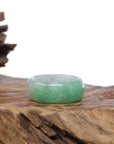 Baikalla Jewelry Jadeite Jade Bangle Bracelet Baikalla Genuine Burmese Green Jadeite Jade Bend Men's Ring