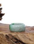 Baikalla Jewelry Jadeite Jade Bangle Bracelet Natural Burmese Green Jadeite Jade Bend Men's Ring