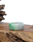 Baikalla Jewelry Jadeite Jade Bangle Bracelet Natural Burmese Green Jadeite Jade Bend Men's Ring