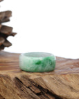 Baikalla Jewelry Jadeite Jade Bangle Bracelet Natural Burmese Green Jadeite Jade Bend Men's Ring