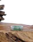 Baikalla Jewelry Jadeite Jade Bangle Bracelet Natural Burmese Green Jadeite Jade Bend Men's Ring