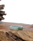 Baikalla Jewelry Jadeite Jade Bangle Bracelet Natural Burmese Green Jadeite Jade Bend Men's Ring