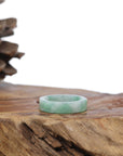 Baikalla Jewelry Jadeite Jade Bangle Bracelet Natural Burmese Green Jadeite Jade Bend Men's Ring