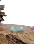 Baikalla Jewelry Jadeite Jade Bangle Bracelet Natural Burmese Green Jadeite Jade Bend Men's Ring