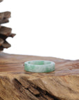 Baikalla Jewelry Jadeite Jade Bangle Bracelet Natural Burmese Green Jadeite Jade Bend Men's Ring