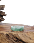 Baikalla Jewelry Jadeite Jade Bangle Bracelet Natural Burmese Green Jadeite Jade Bend Men's Ring