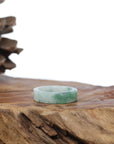 Baikalla Jewelry Jadeite Jade Bangle Bracelet Natural Burmese Green Jadeite Jade Bend Men's Ring