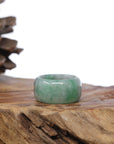 Baikalla Jewelry Jadeite Jade Bangle Bracelet Natural Burmese Green Jadeite Jade Bend Men's Ring