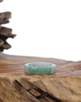 Baikalla Jewelry Jadeite Jade Bangle Bracelet Natural Burmese Green Jadeite Jade Bend Men's Ring