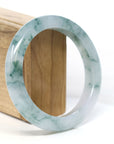 Baikalla Jewelry Jadeite Jade Bangle Bracelet Burmese High-end Ice blue green Jade Jadeite Bangle Bracelet (58.15mm) ( Collectibles )T267