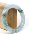 Baikalla Jewelry Jadeite Jade Bangle Bracelet Burmese High-end Ice blue green Jade Jadeite Bangle Bracelet (58.15mm) ( Collectibles )T269