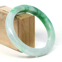 Baikalla Jewelry Jadeite Jade Bangle Bracelet Baikalla™ "Classic Bangle" Genuine Jadeite Jade Green Bangle Bracelet (59.39mm)#T271