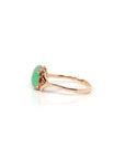 Baikalla Jewelry Jadeite Engagement Ring Baikalla™ "Aretha" 18k Rose Gold Natural Imperial Jadeite Morning Glory Engagement Ring