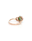 Baikalla Jewelry Jadeite Engagement Ring Copy of Baikalla™ "Aretha" 18k Rose Gold Natural Imperial Jadeite Morning Glory Engagement Ring