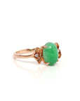 Baikalla Jewelry Jadeite Engagement Ring Baikalla™ "Aretha" 18k Rose Gold Natural Imperial Jadeite Morning Glory Engagement Ring