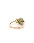 Baikalla Jewelry Jadeite Engagement Ring Baikalla™ "Aretha" 18k Rose Gold Natural Imperial Jadeite Morning Glory Engagement Ring