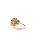 Baikalla Jewelry Jadeite Engagement Ring Baikalla™ "Aretha" 18k Rose Gold Natural Imperial Jadeite Morning Glory Engagement Ring