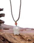 Baikalla Jewelry Jade Pendant Necklace Baikalla "Lucky Kitten" White Nephrite Jade Pendant Necklace