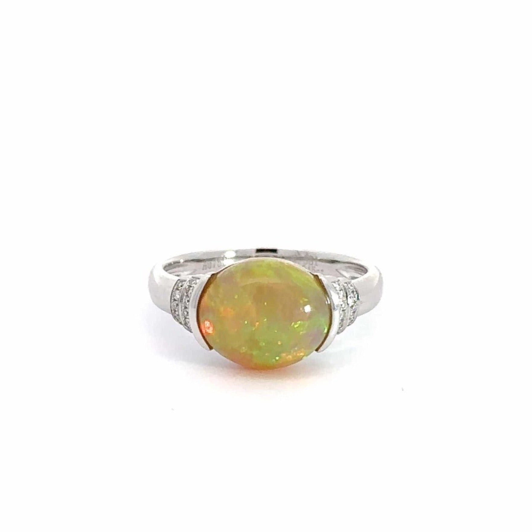 Baikalla Jewelry Gold Opal Ring Baikalla™ &quot;Charlotte&quot; 18K Gold Ethiopian Opal Ring