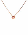 Baikalla Jewelry Gemstone Pendant Necklace Baikalla 18K Rose Gold Round Pink Tourmaline Pendant Necklace